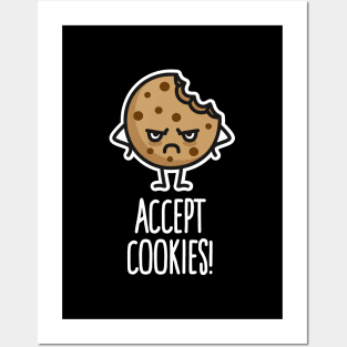 Accept Cookies nerd funny programmer cookie gift Posters and Art